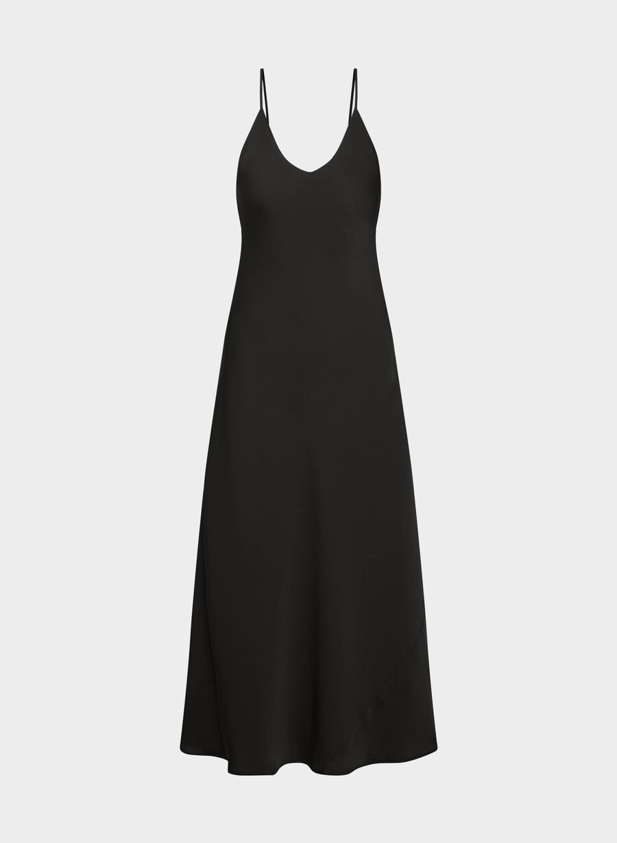 abito in raso luminaire nero