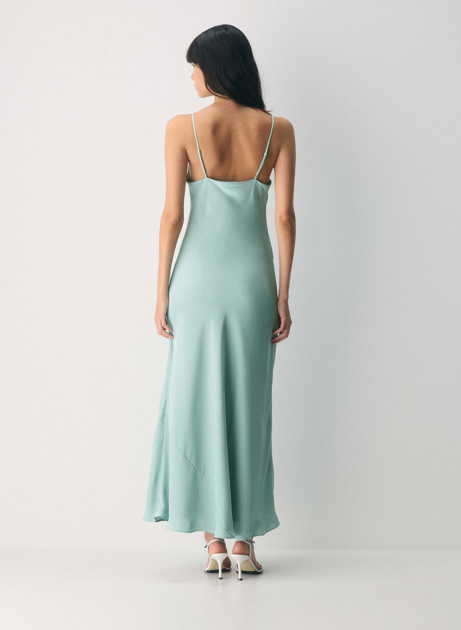 abito in raso luminaire nero