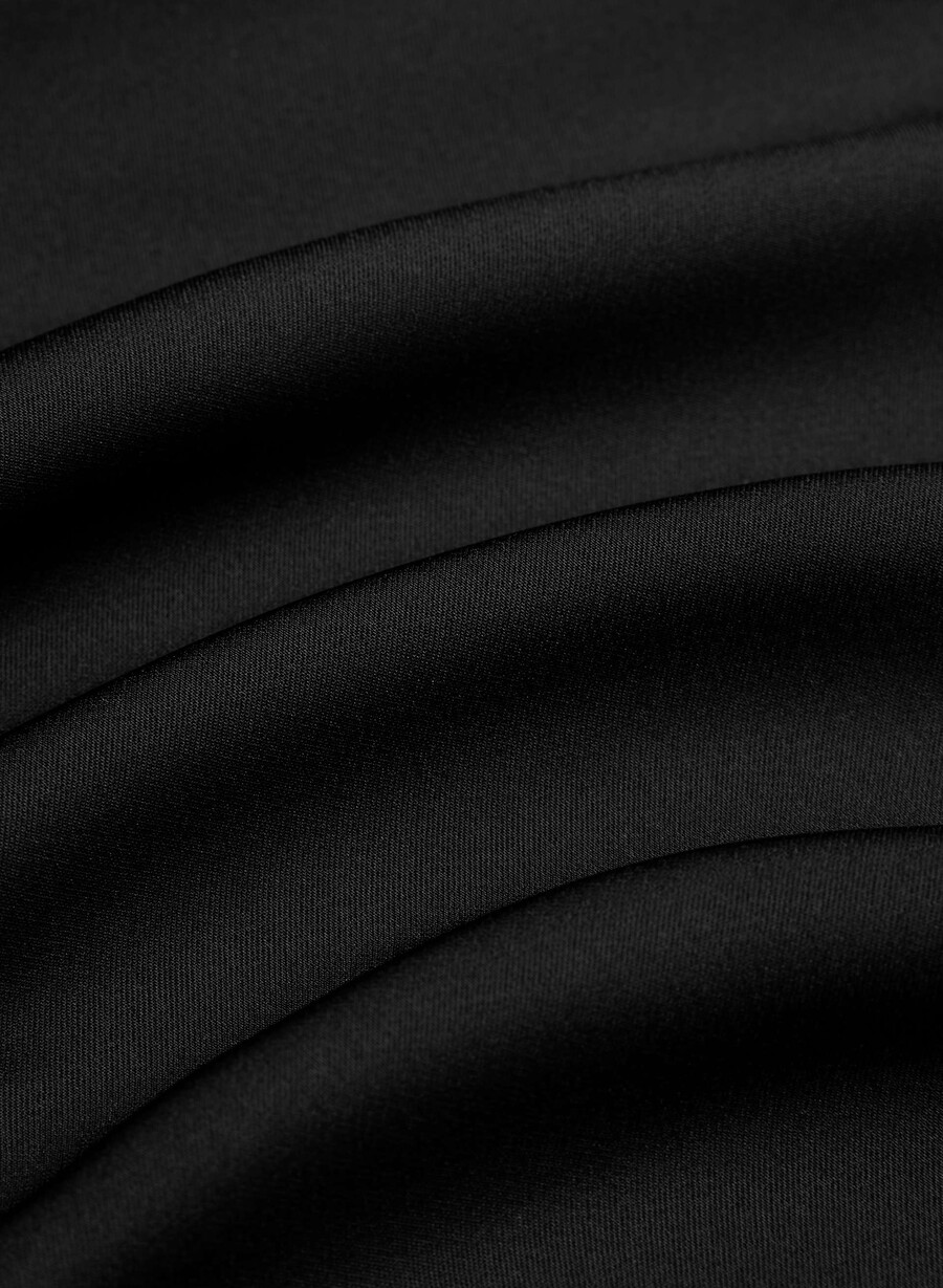 abito con scollo allamericana in raso euphoria nero