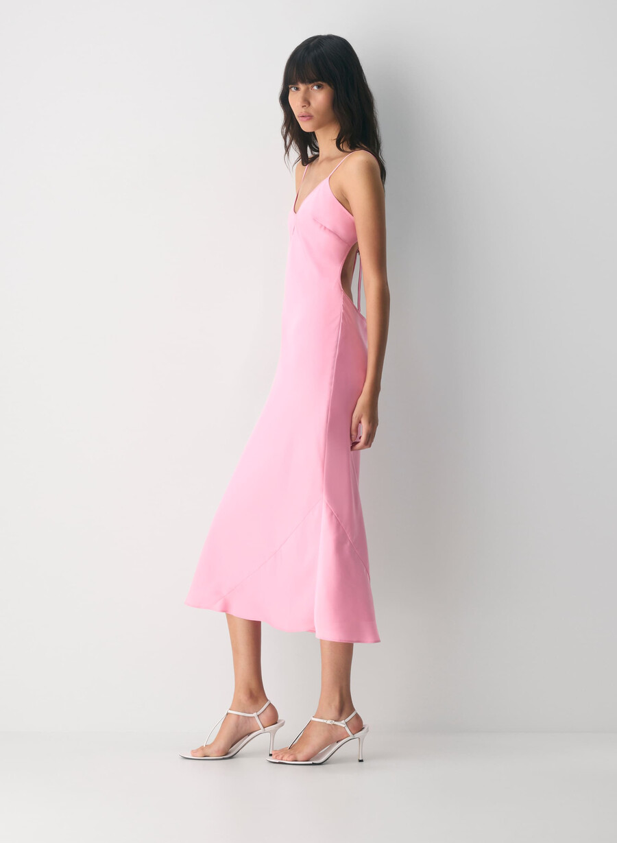 abito in raso duskfall jellybean pink