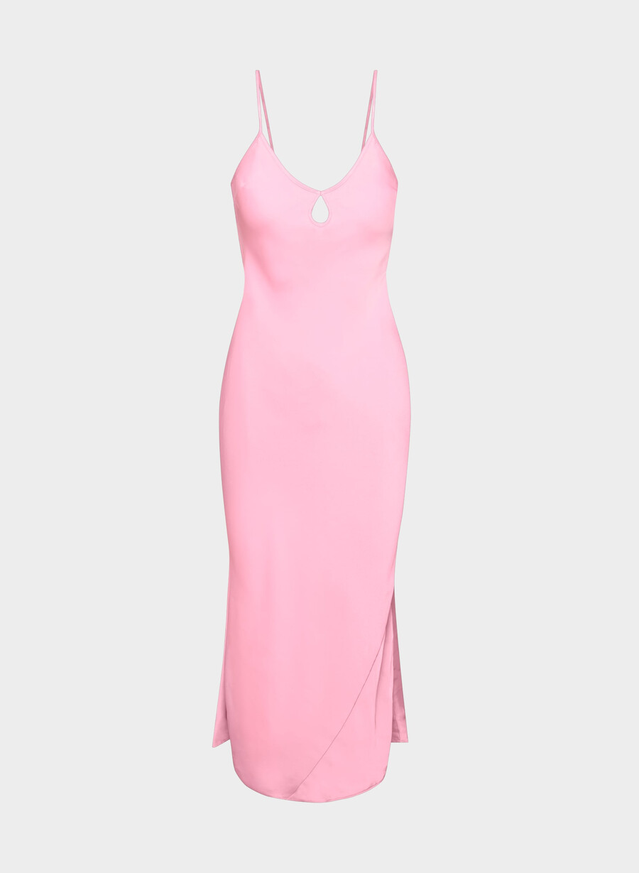 abito in raso duskfall jellybean pink