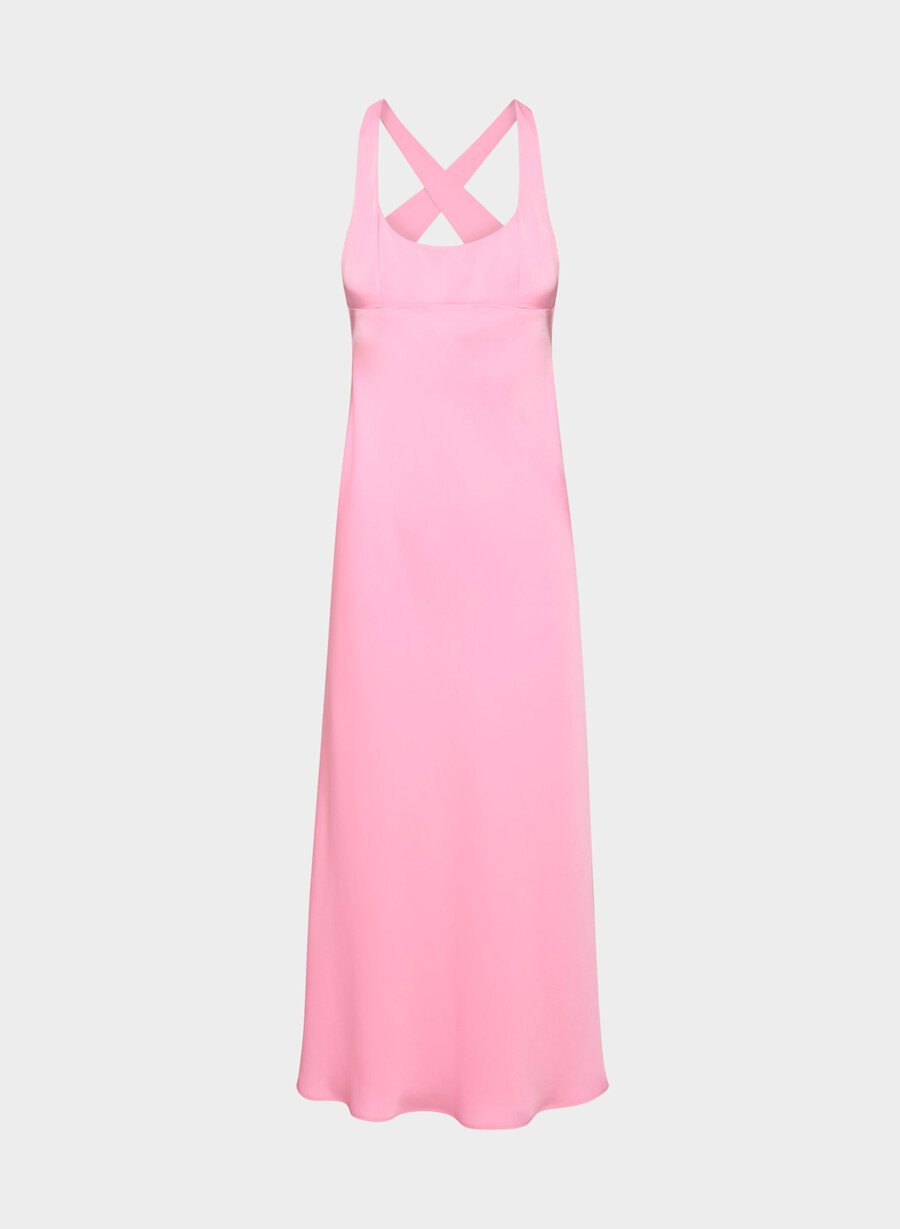 abito in raso candela jellybean pink