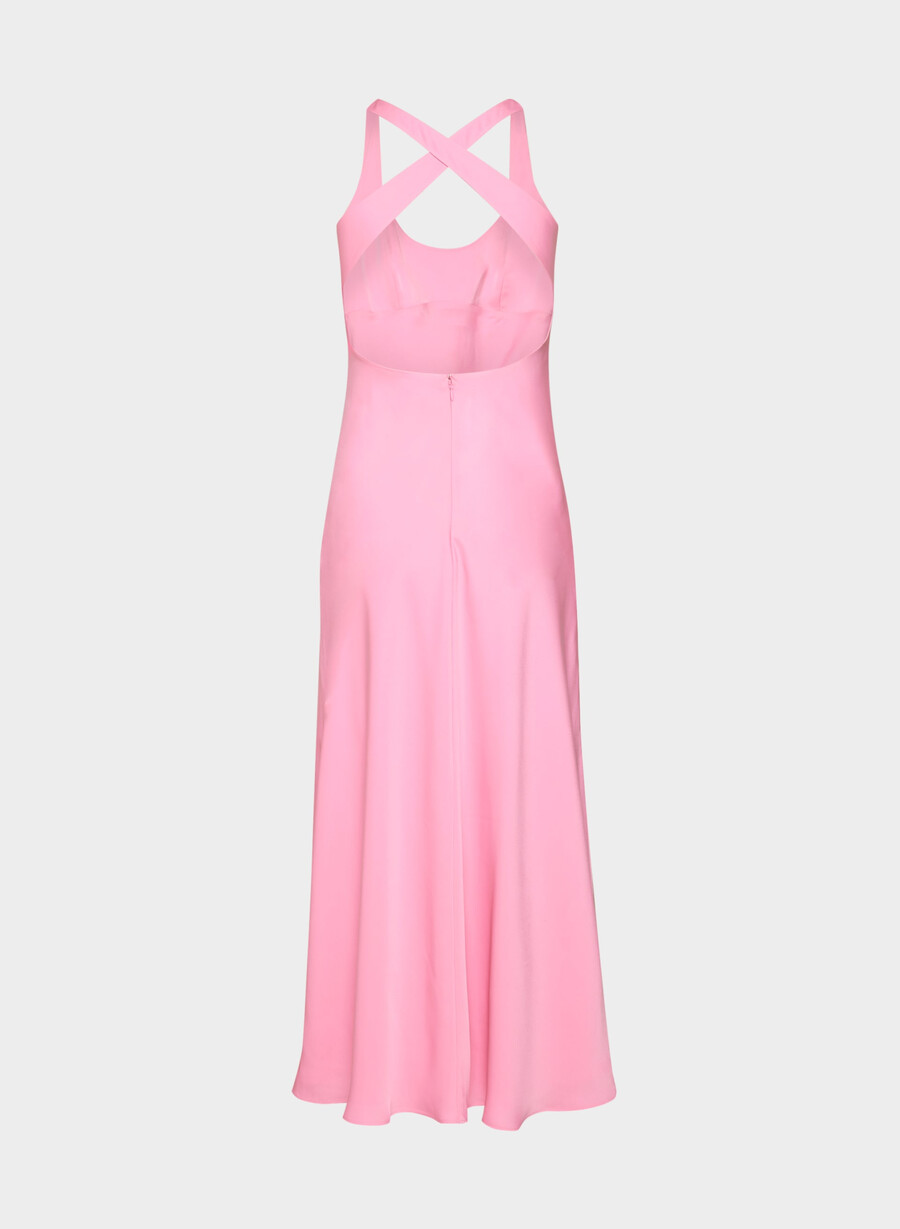 abito in raso candela jellybean pink