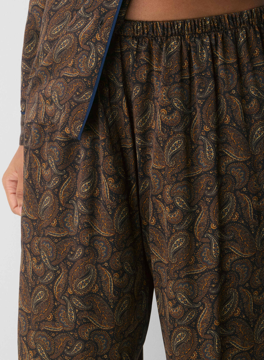 pantaloni del pigiama in seta nightside drk nt nvycnmn