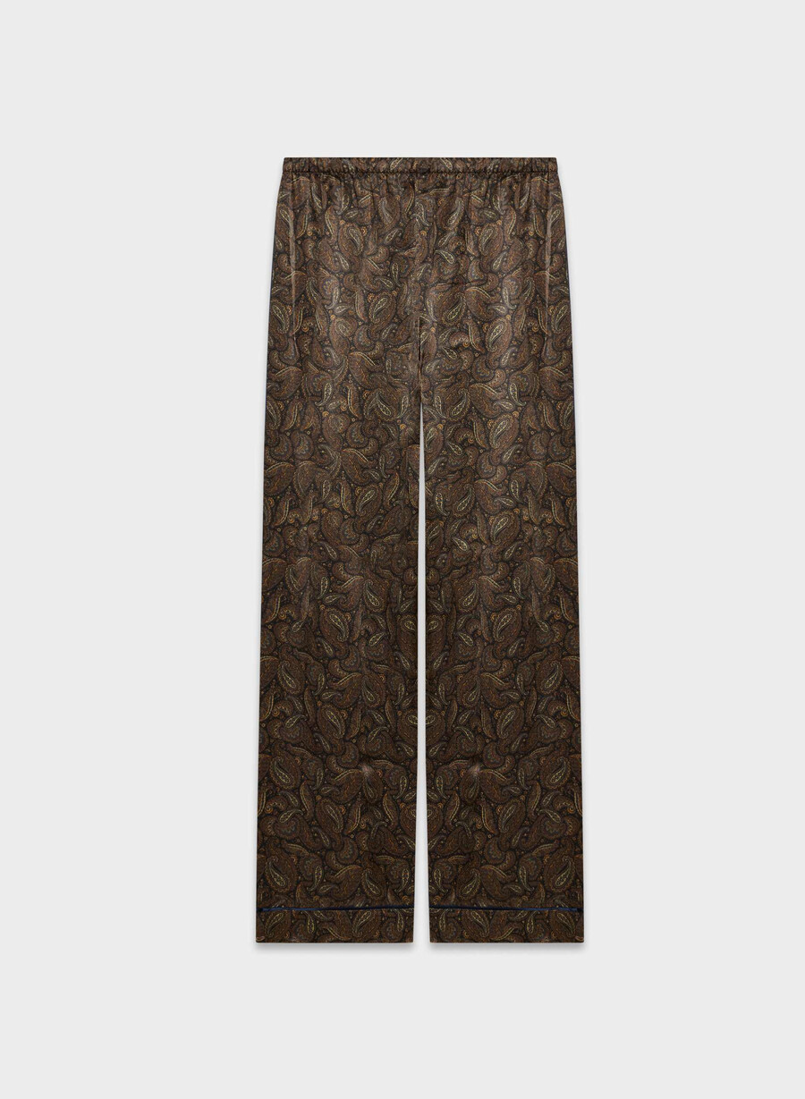 pantaloni del pigiama in seta nightside drk nt nvycnmn