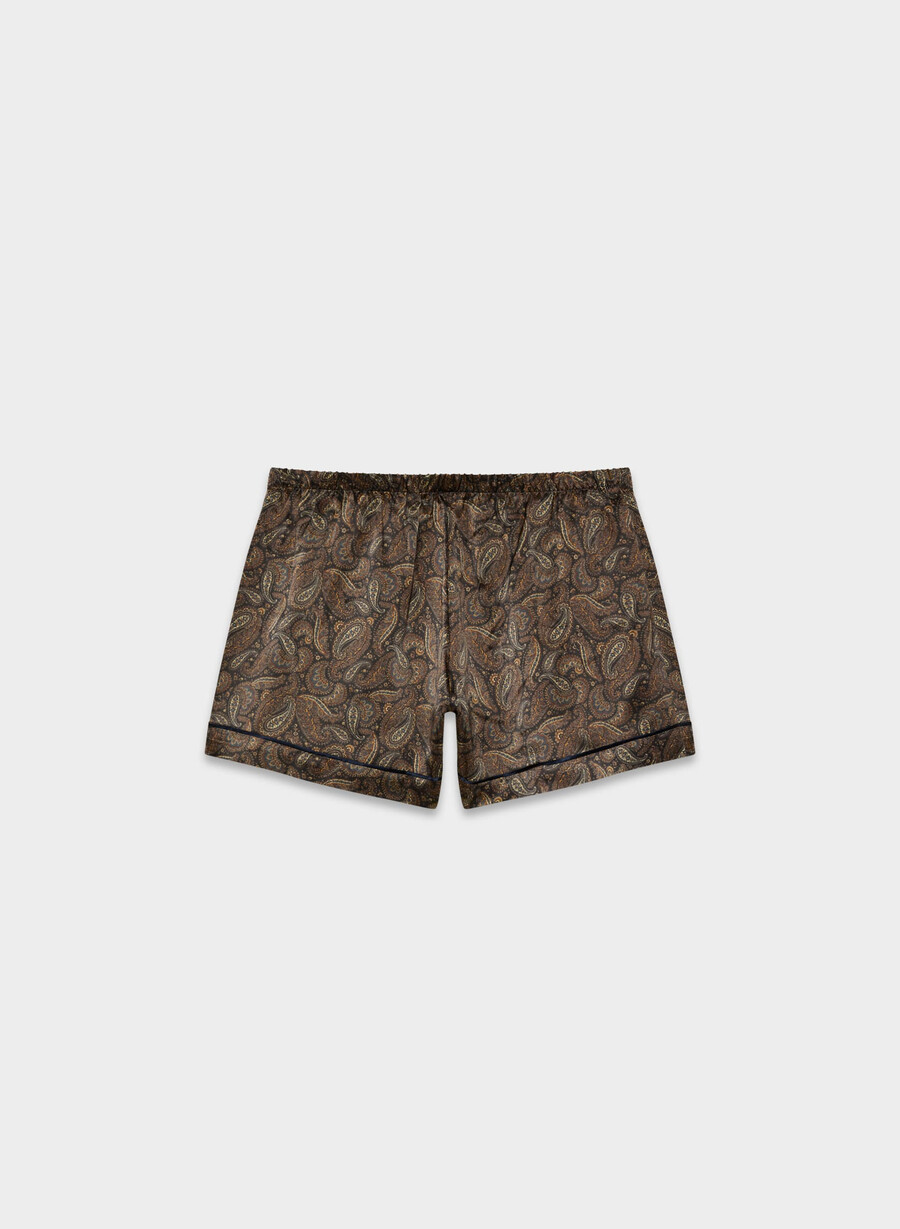 boxer corti da pigiama in seta nightside drk nt nvycnmn