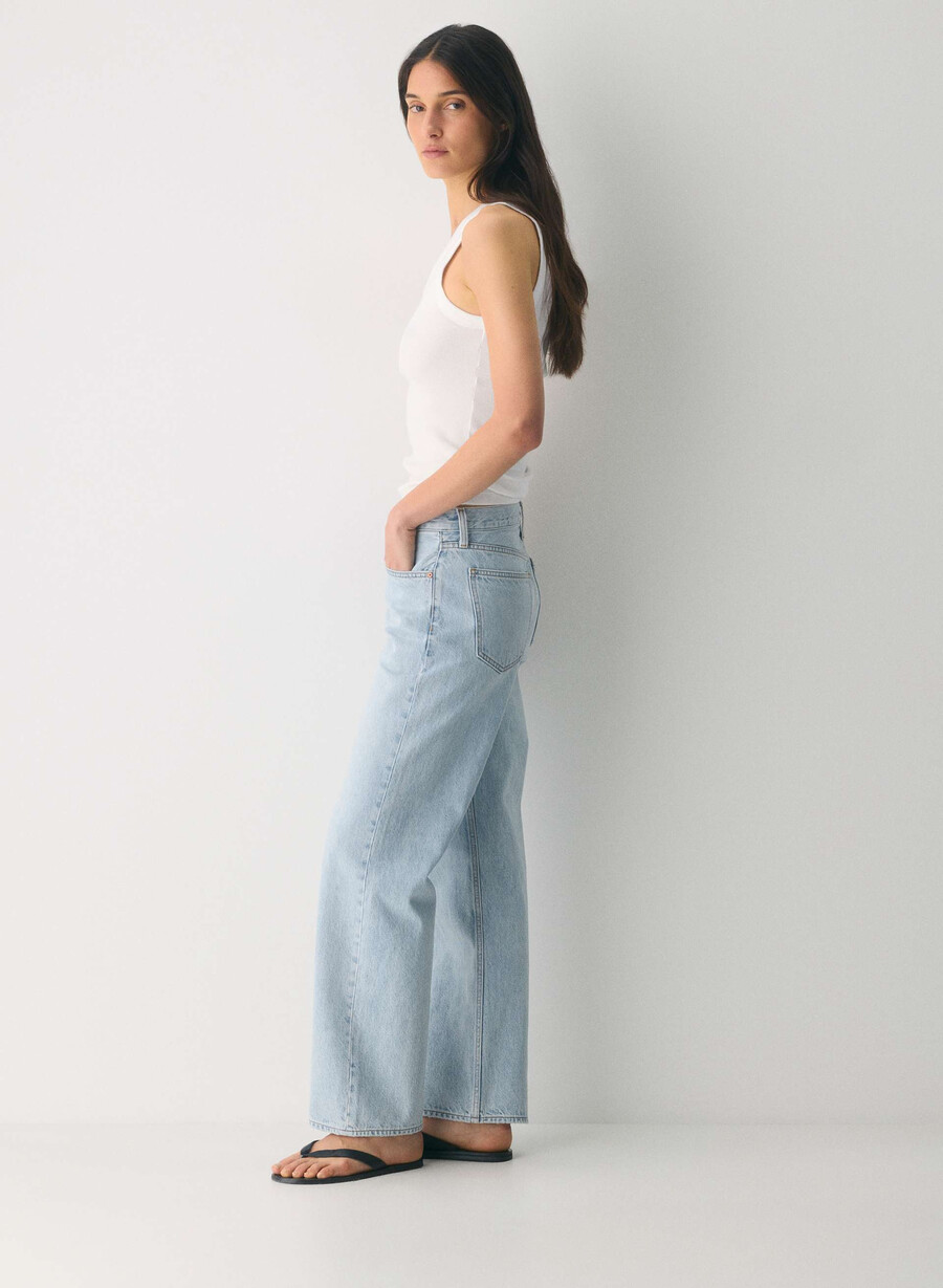 denim forum jeans larghi a vita bassa iggy anni 90 15 yrs brl thr bleu