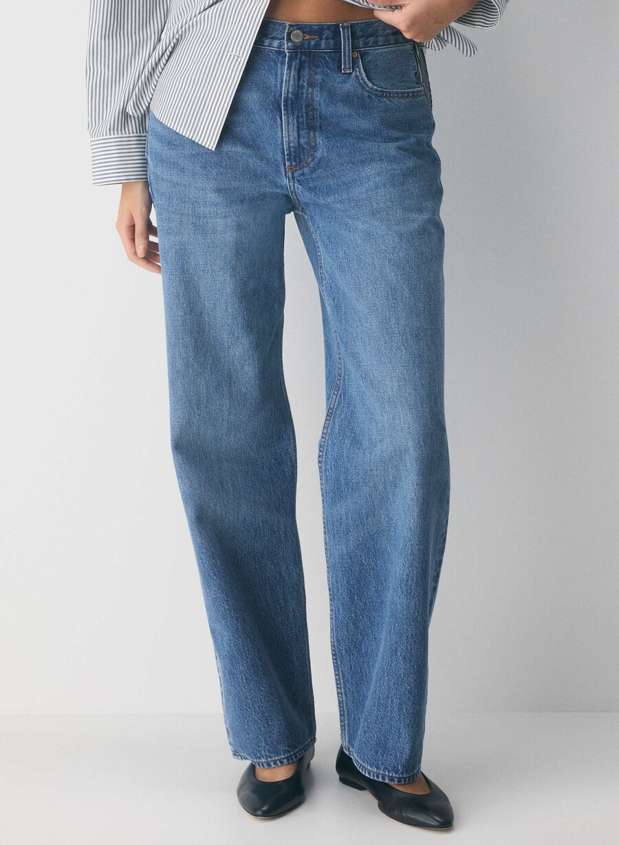 denim forum jeans larghi a vita bassa iggy anni 90 5 anni kiss n tell bl