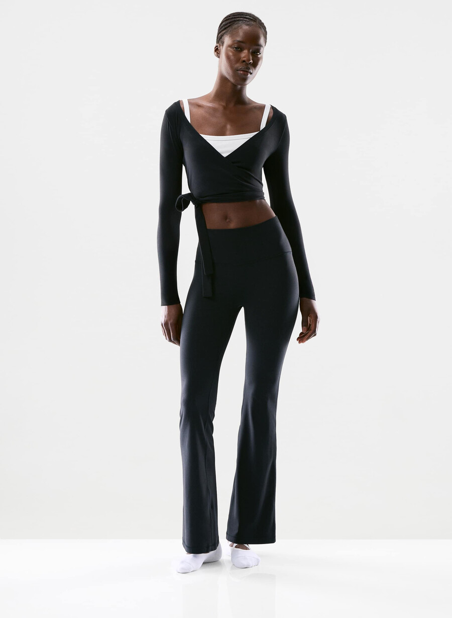 butter cheeky infinite hi flare 30 legging nero