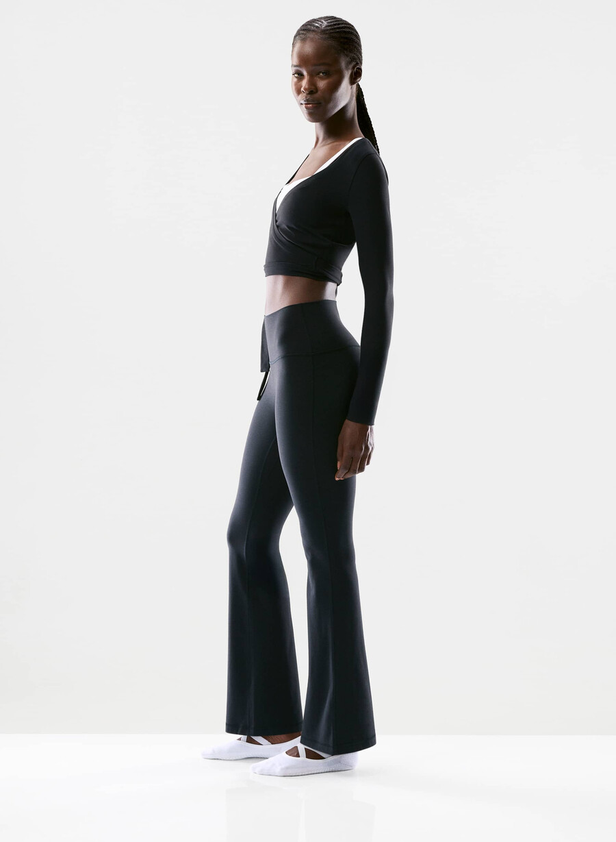 butter cheeky infinite hi flare 30 legging nero