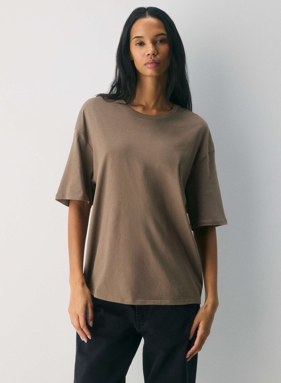 maglietta wisp cotton ines folio brown