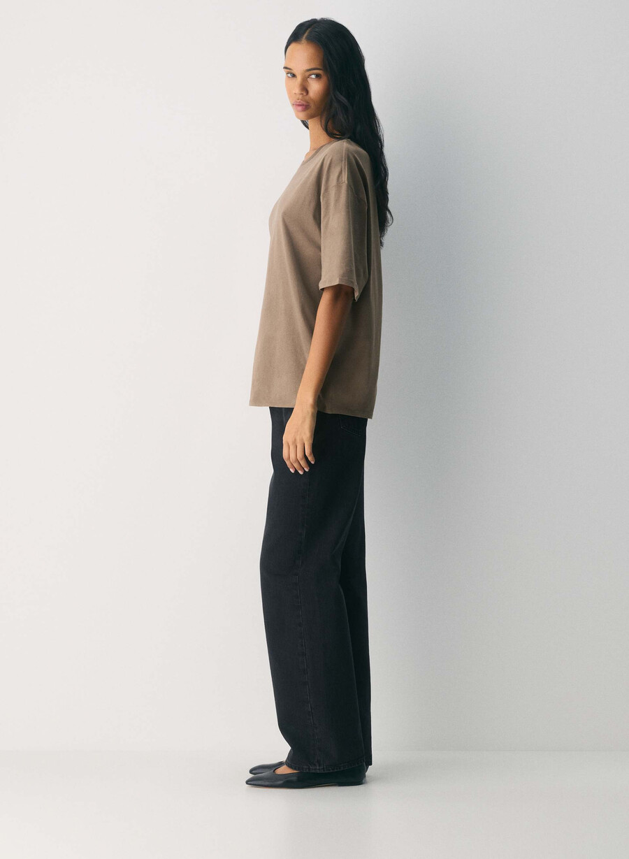 maglietta wisp cotton ines folio brown