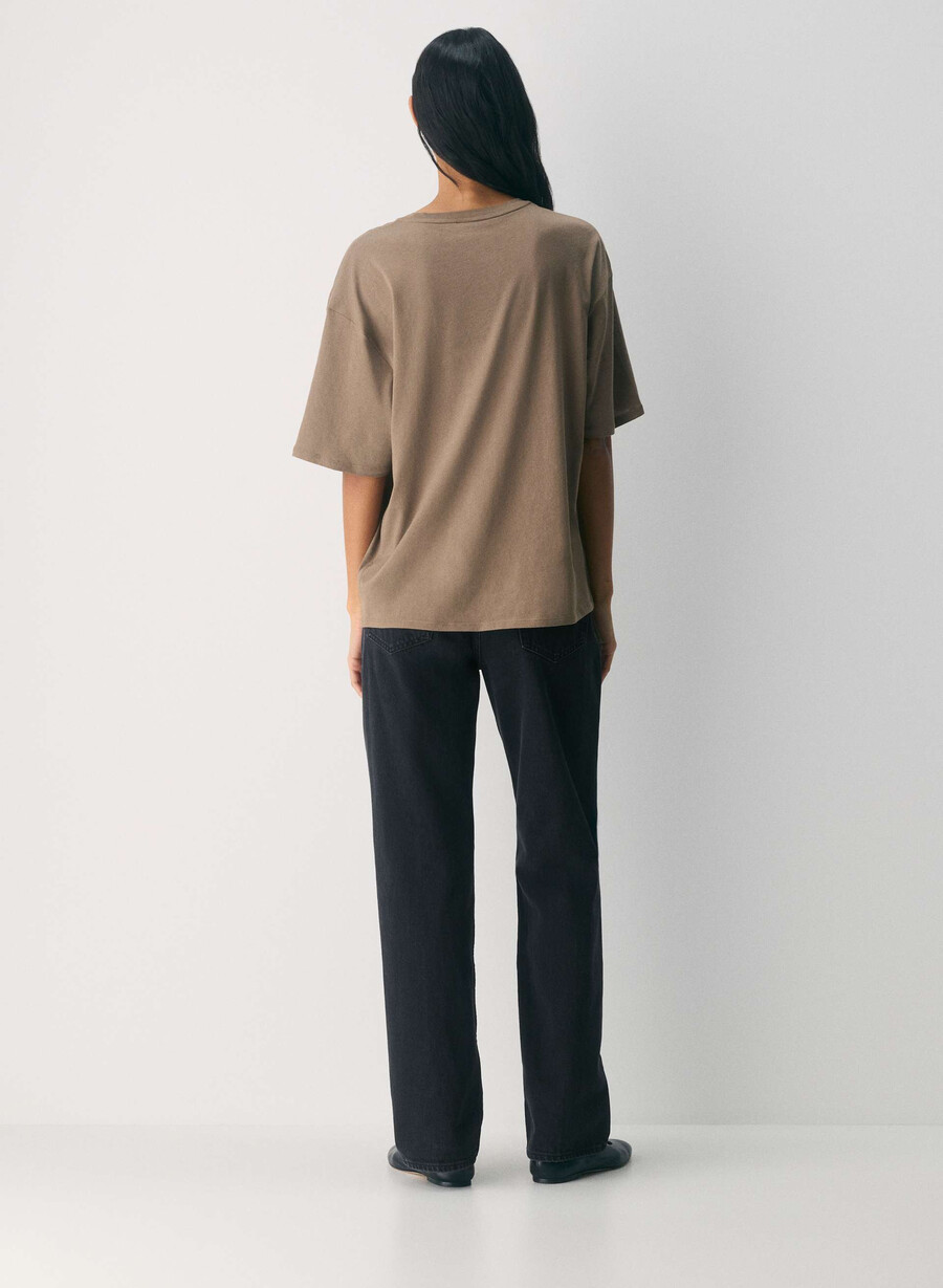 maglietta wisp cotton ines folio brown