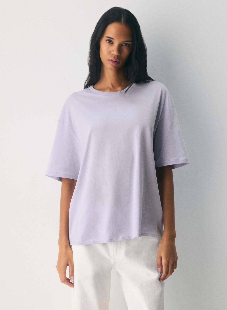 maglietta wisp cotton ines lilla fiori di campo