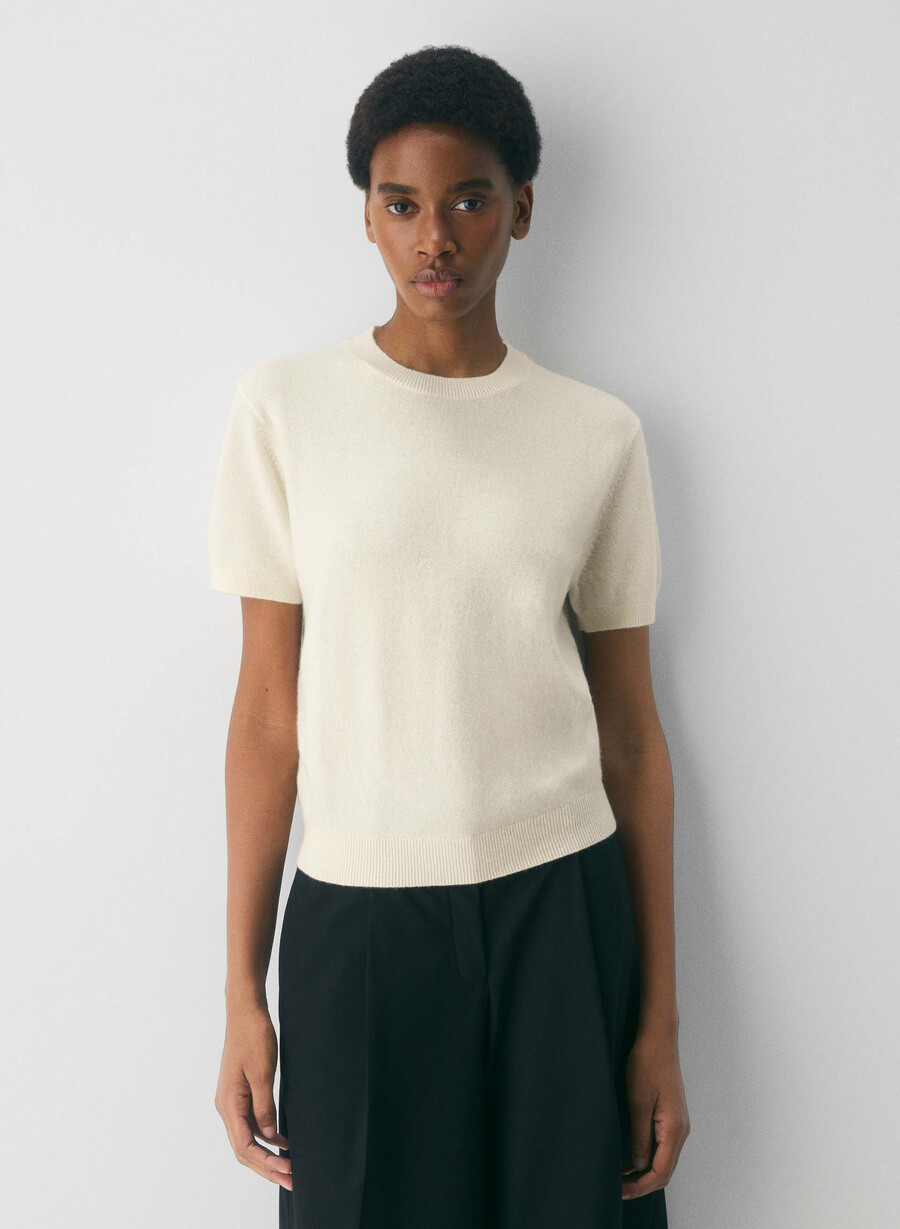 maglione bloor in cashmere nudo betulla chiara