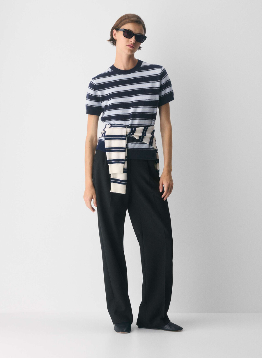 maglione bloor in cashmere nudo admiral villa blu