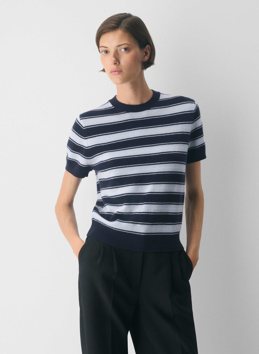 maglione bloor in cashmere nudo admiral villa blu
