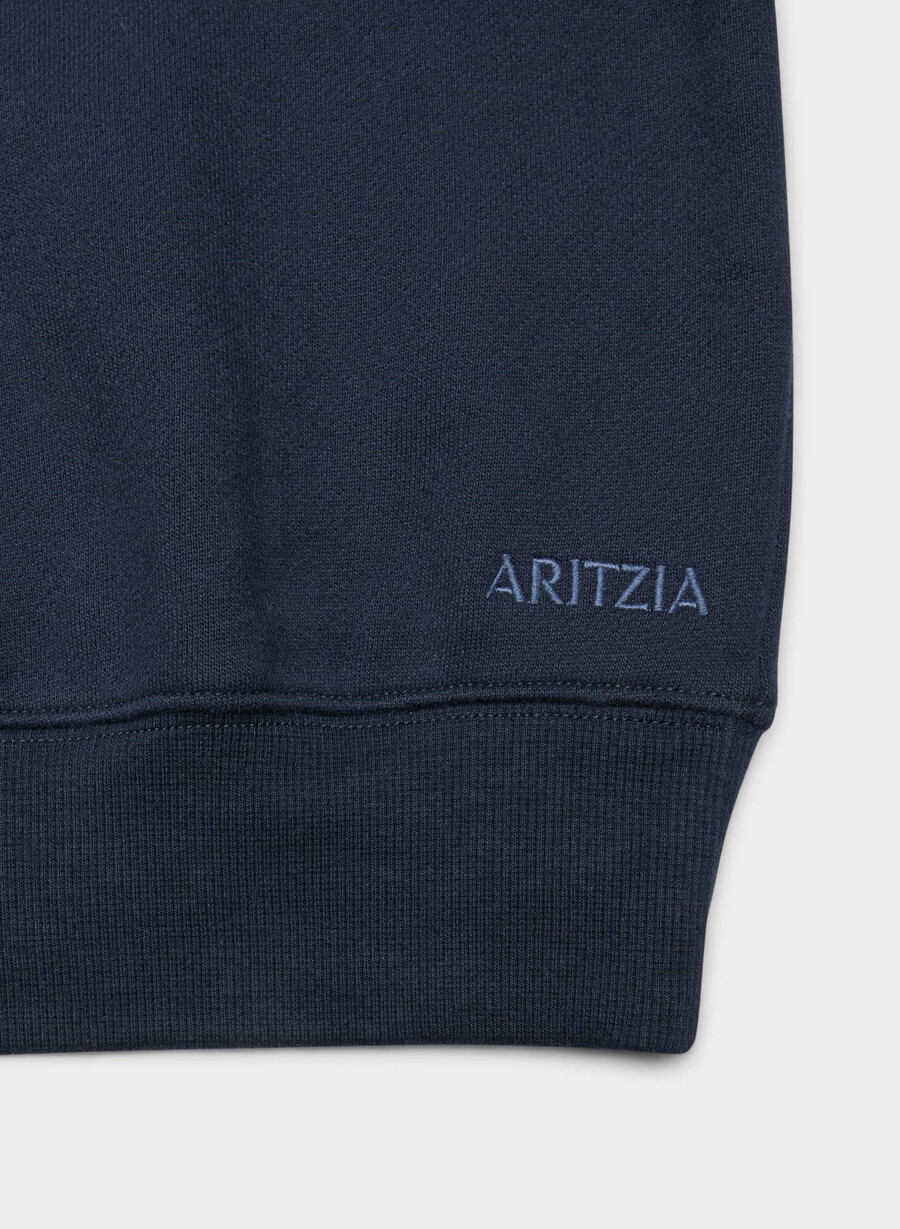 felpa con spalle scoperte in pile bf cozy sweatfleece admiral