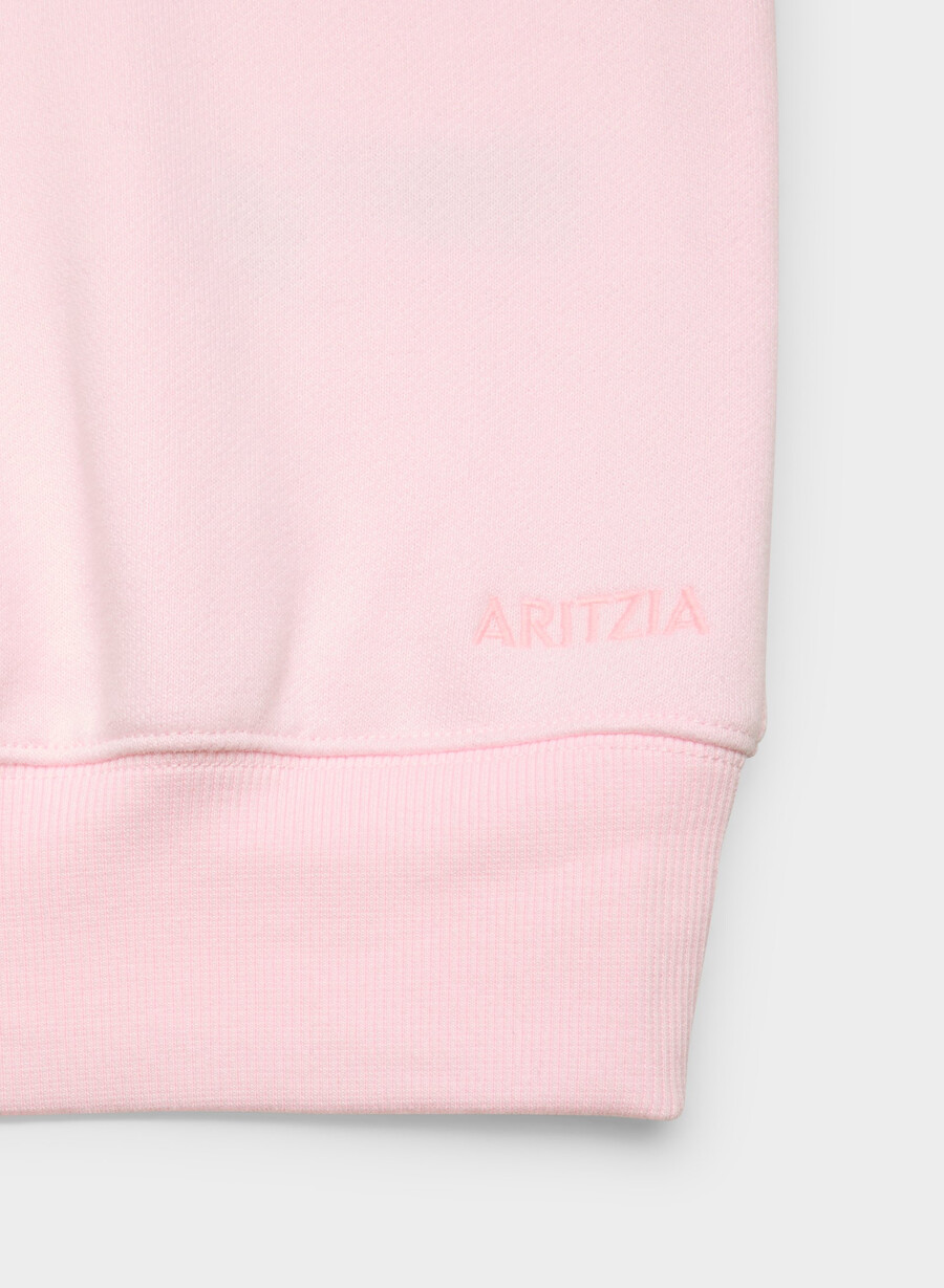 felpa con spalle scoperte in pile bf cozy sweatfleece villa pink