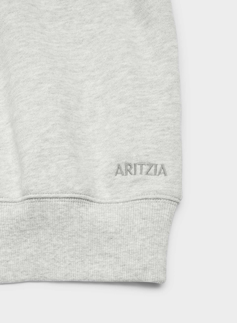 felpa con spalle scoperte cozy sweatfleece bf heather chrome