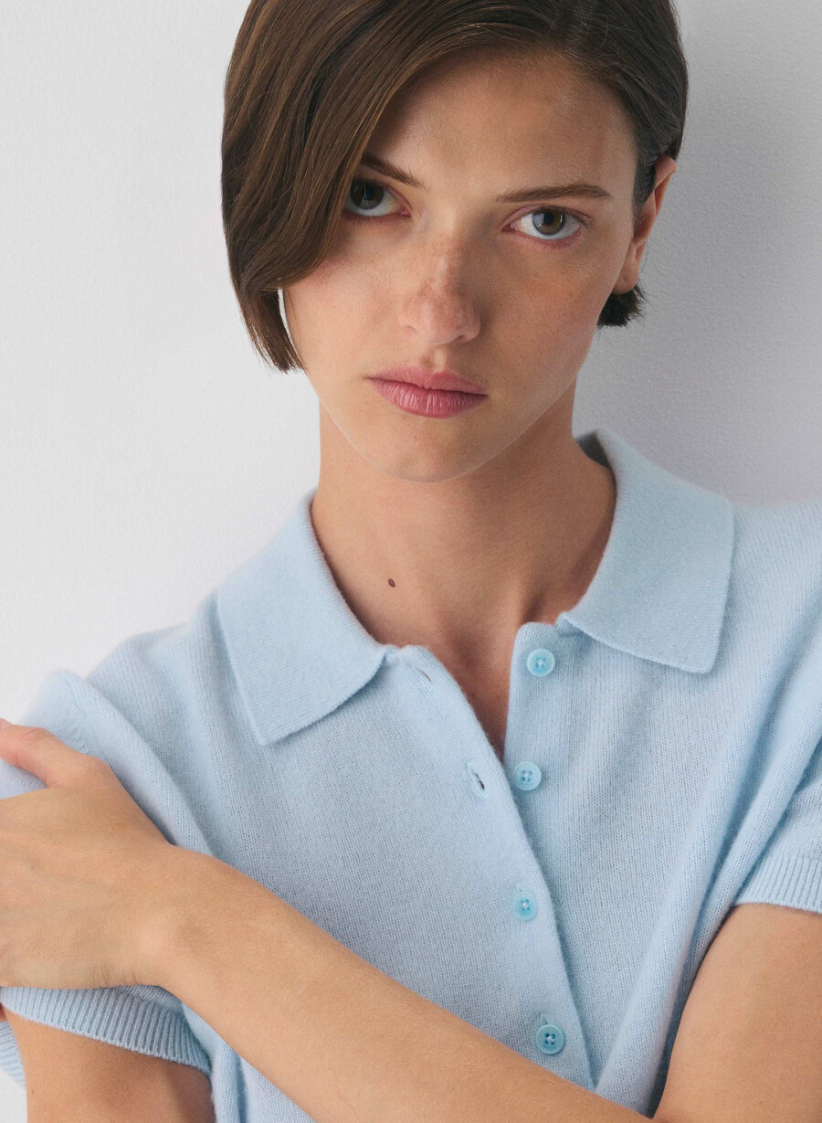 maglione polo bare cashmere cellini villa blue