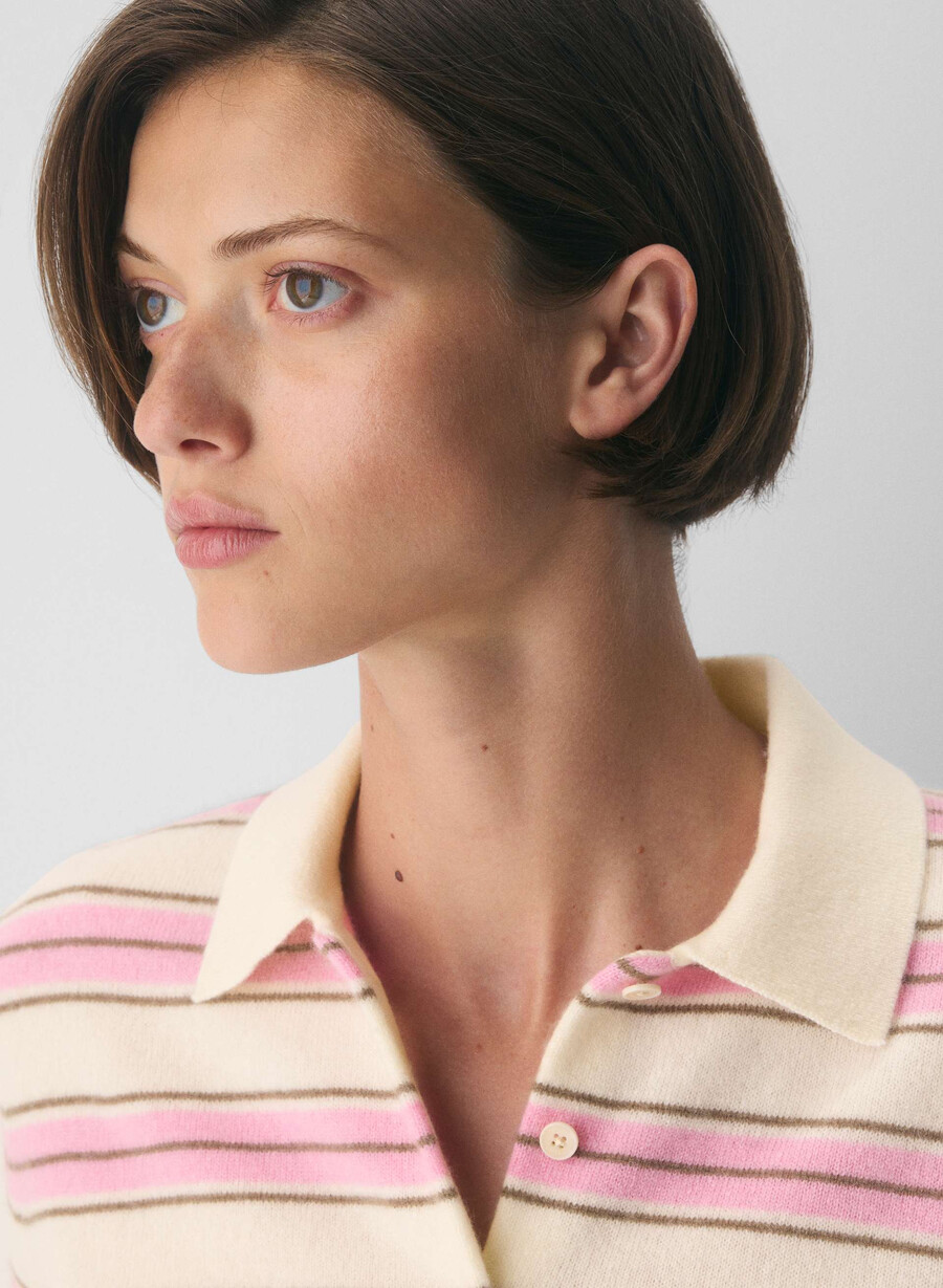maglione polo bare cashmere cellini lght brch jlybn pnk