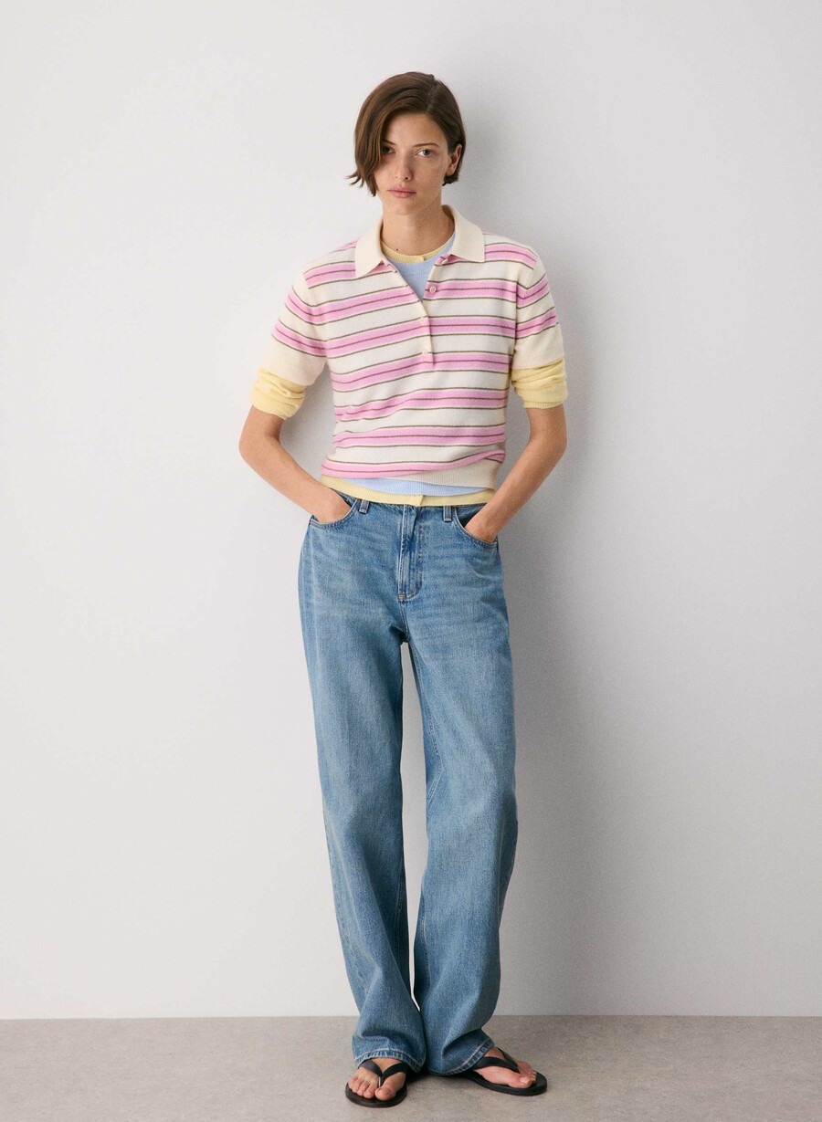 maglione polo bare cashmere cellini lght brch jlybn pnk