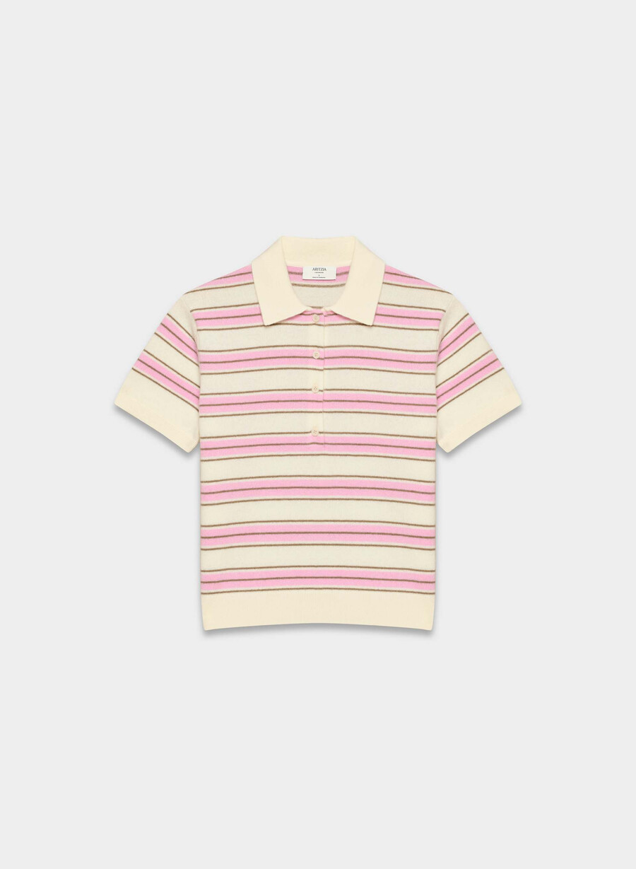 maglione polo bare cashmere cellini lght brch jlybn pnk