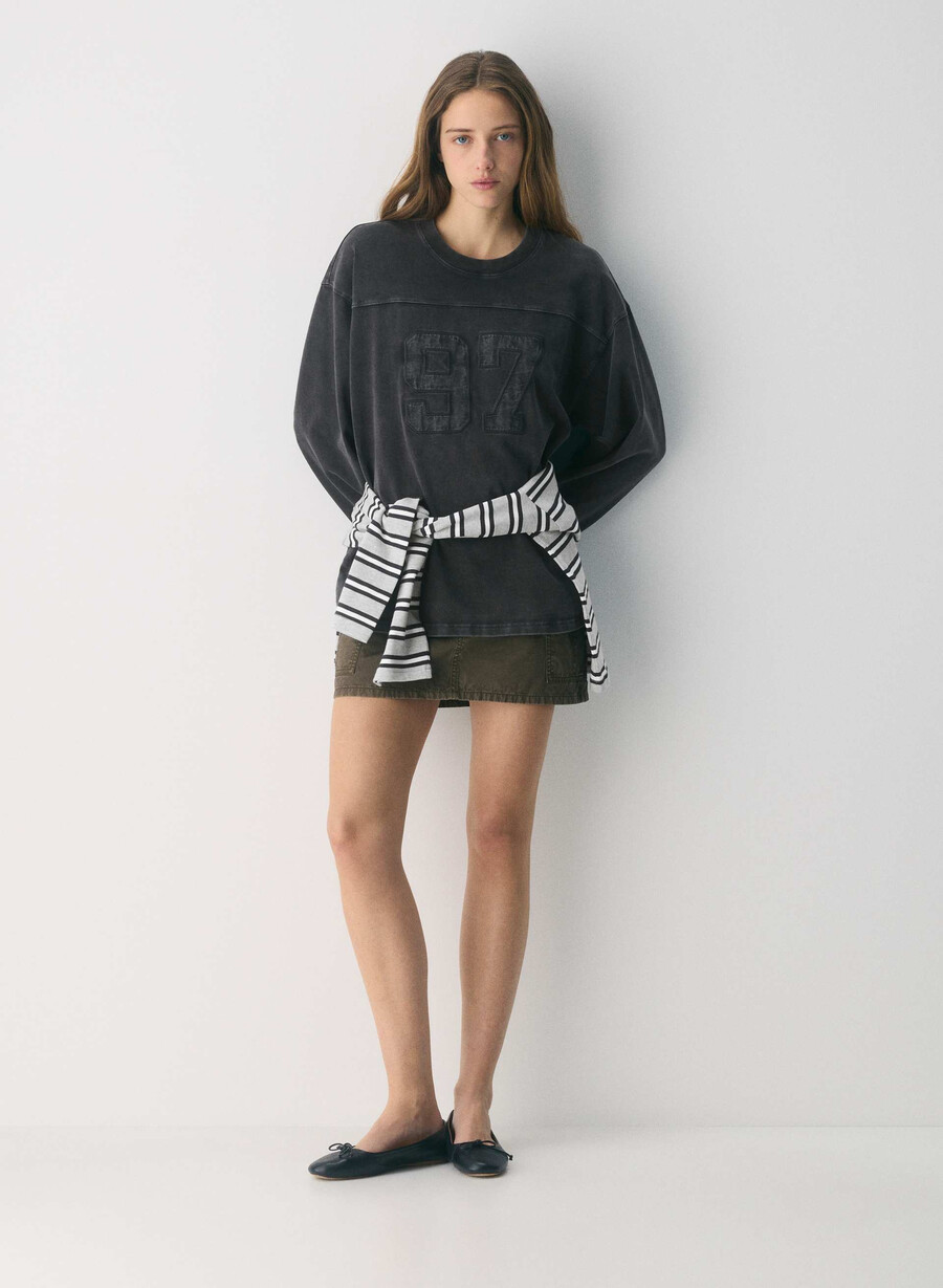 mighty cotton ramos longsleeve lived-in blackblack