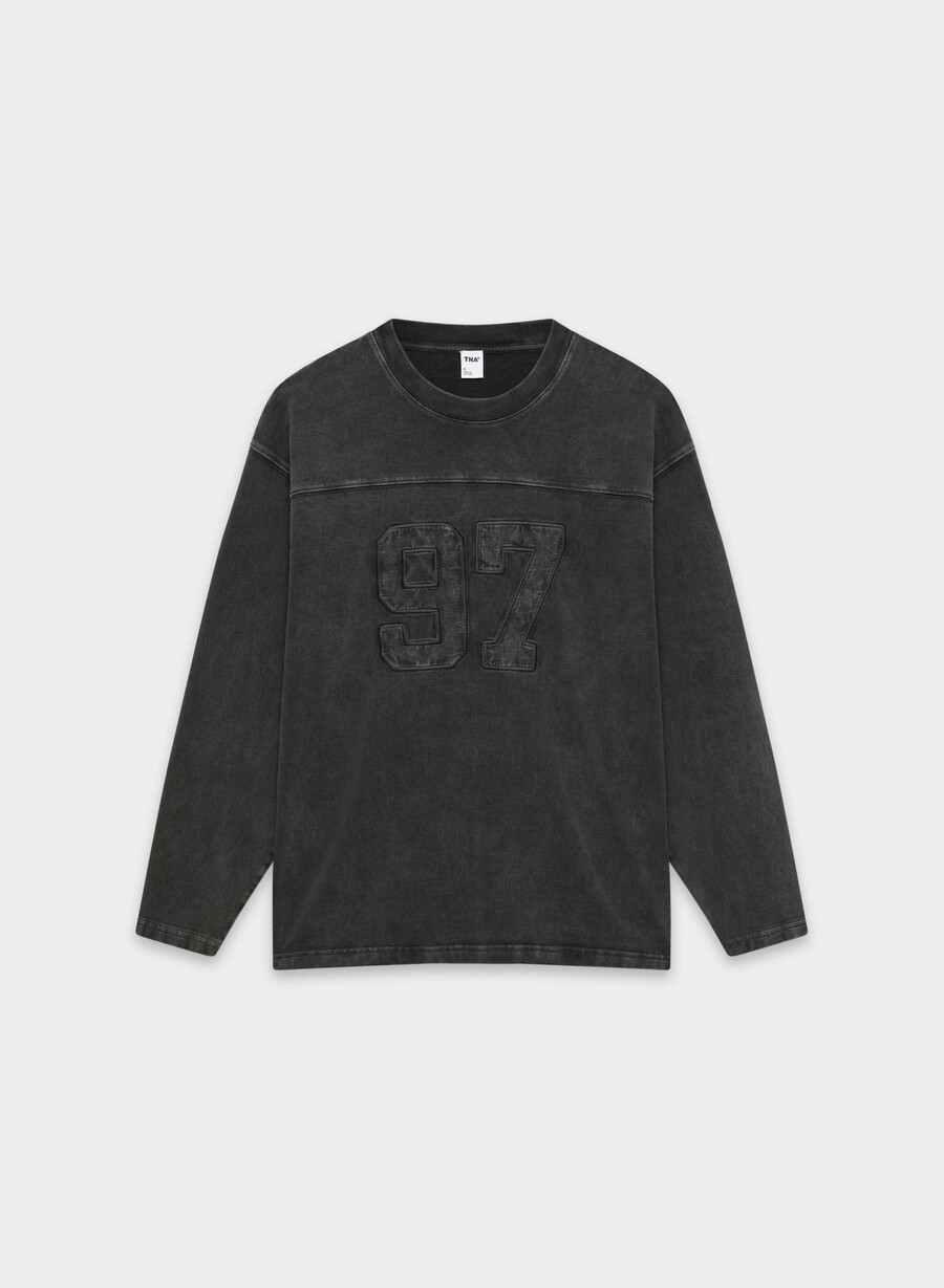 mighty cotton ramos longsleeve lived-in blackblack