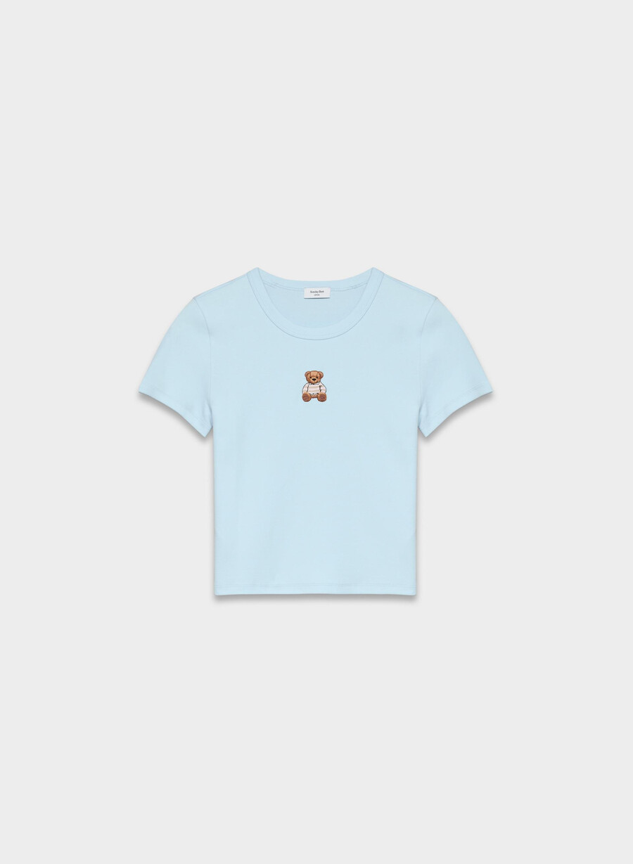 maglietta a costine besthug con icona villa blueteddy bea