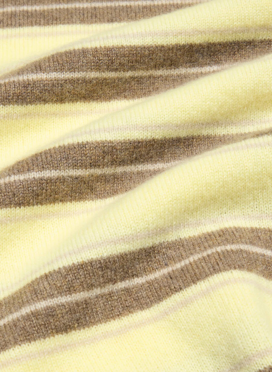 cardigan girocollo a maniche corte in cashmere bare lmndhthr fol bwn