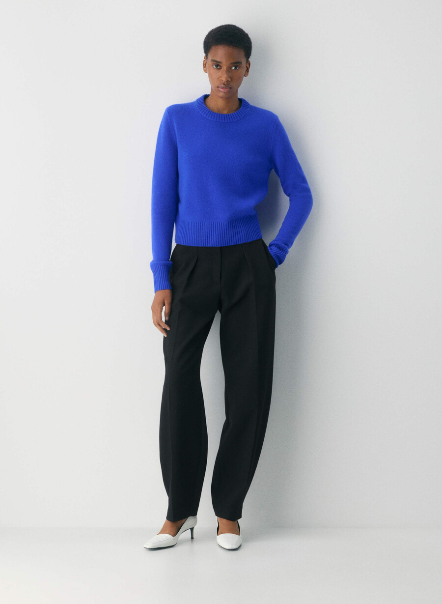 maglione girocollo essential cashmere shrunken blauer