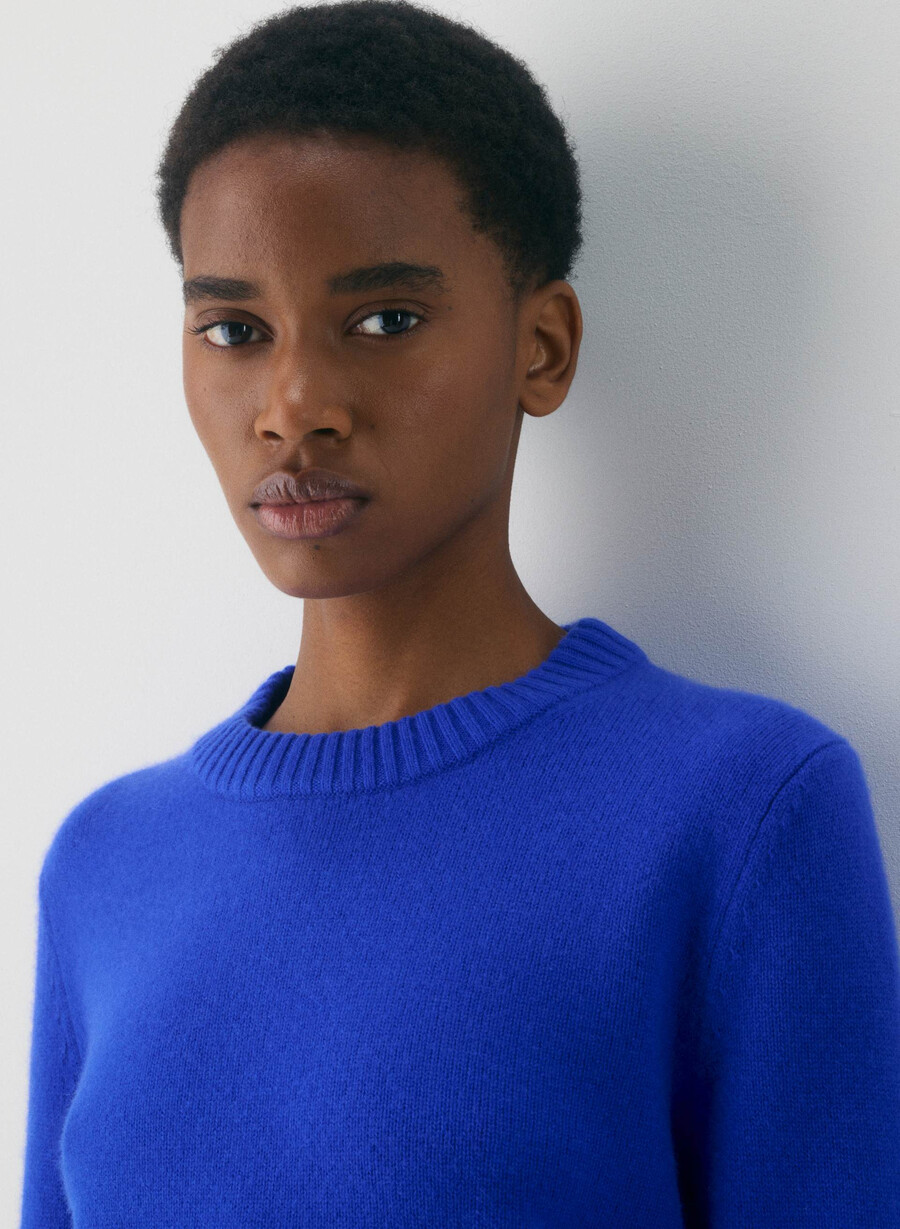 maglione girocollo essential cashmere shrunken blauer