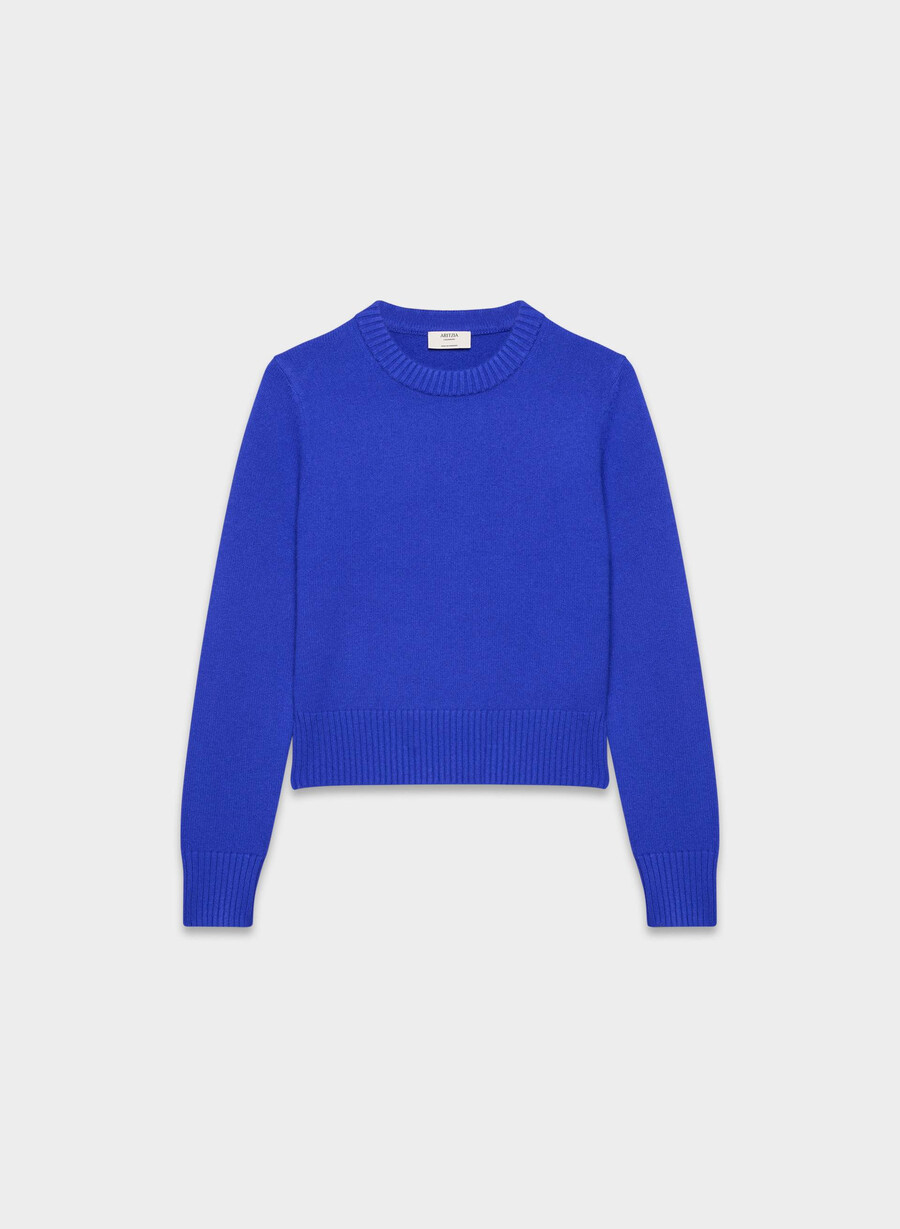 maglione girocollo essential cashmere shrunken blauer
