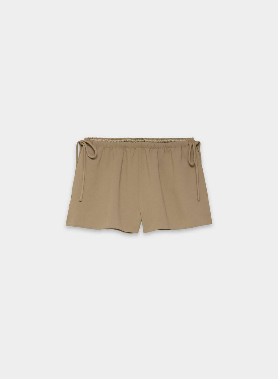 pantaloncini artisan - crepette folio marrone