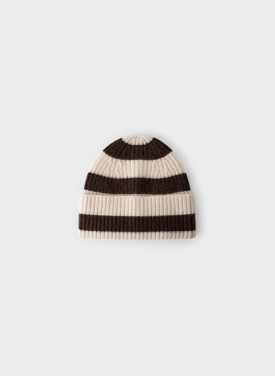 berretto a coste in cashmere whsp bianco rch m br