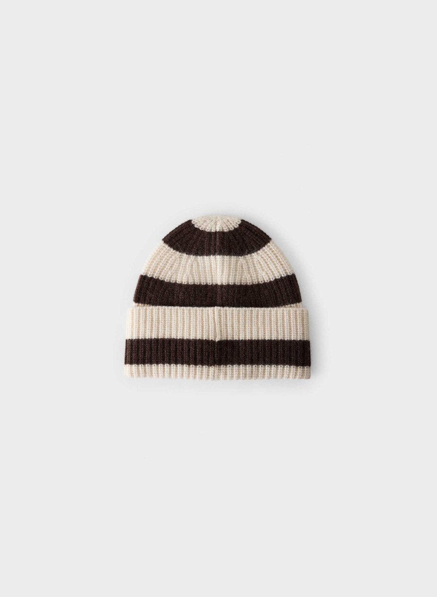 berretto a coste in cashmere whsp bianco rch m br