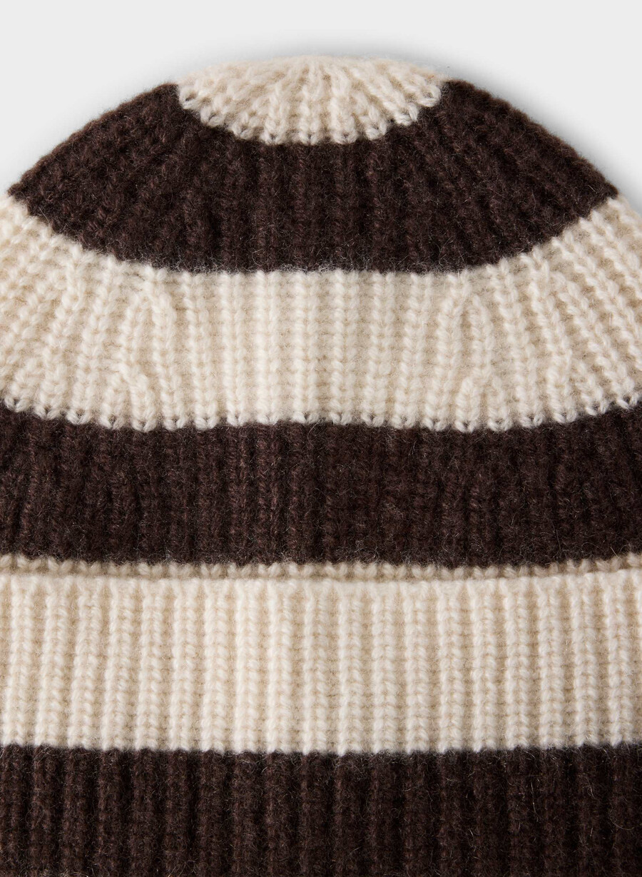 berretto a coste in cashmere whsp bianco rch m br