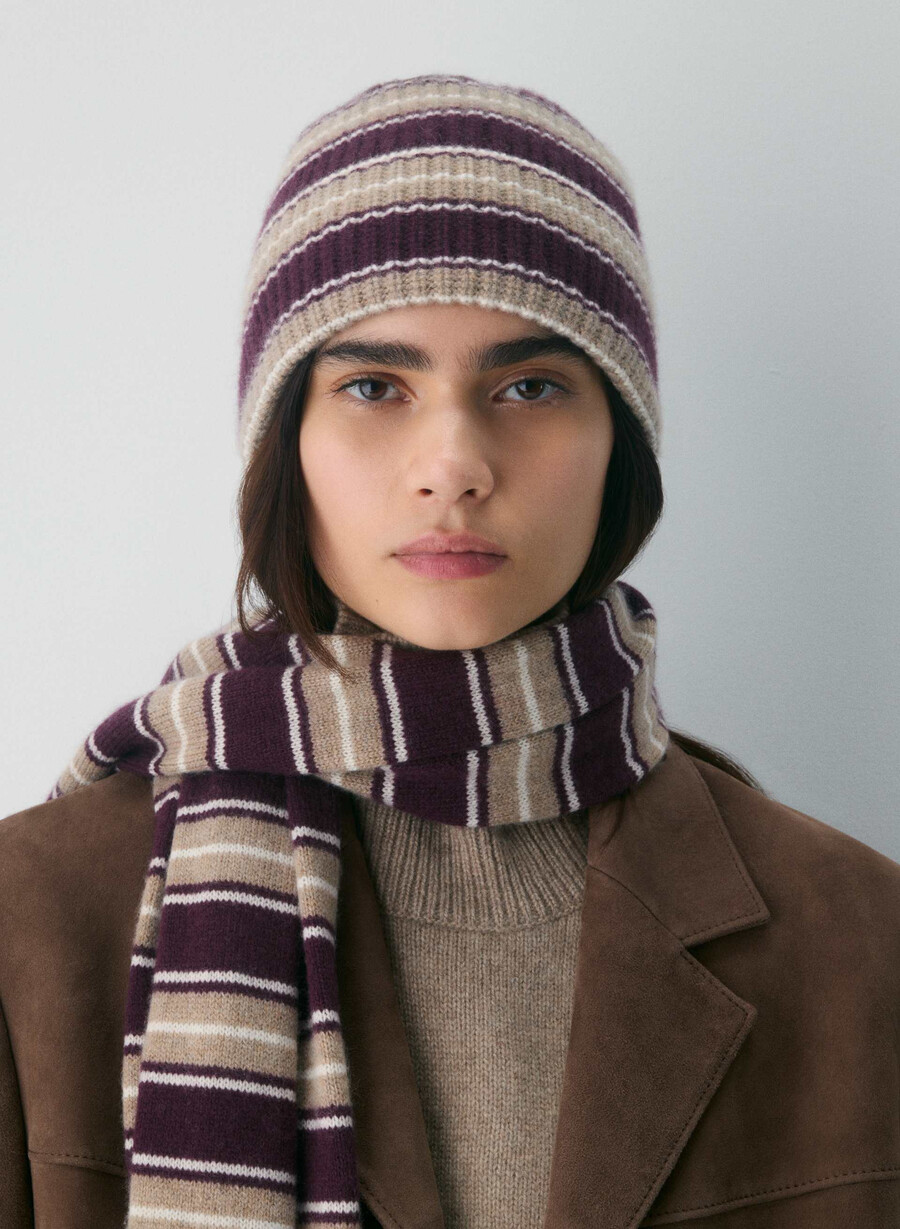 berretto a coste in cashmere cdnhther nmd tpe