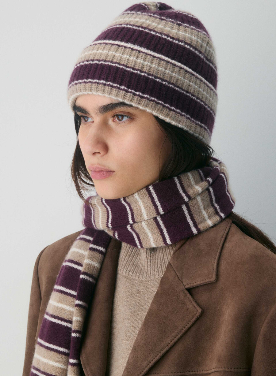 berretto a coste in cashmere cdnhther nmd tpe
