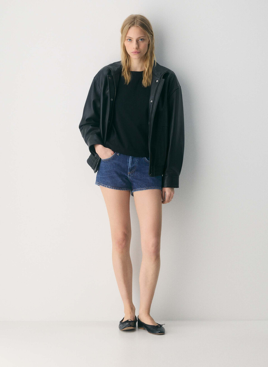 agolde low rise parker jean short enamour