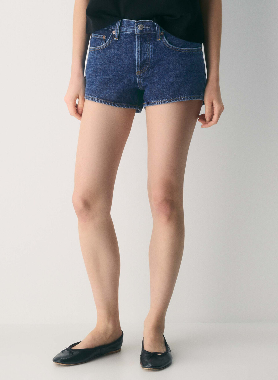 agolde low rise parker jean short enamour