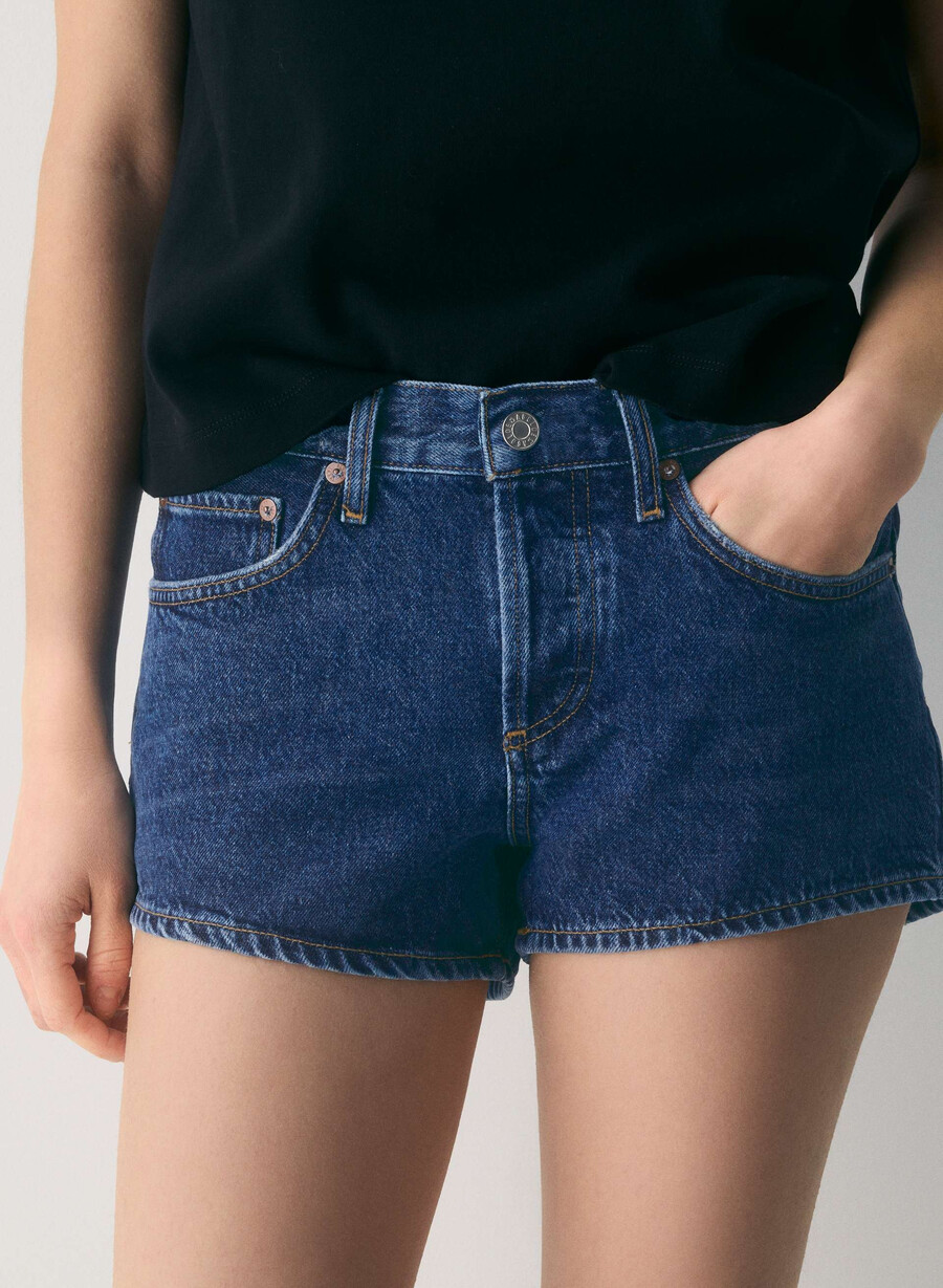 agolde low rise parker jean short enamour