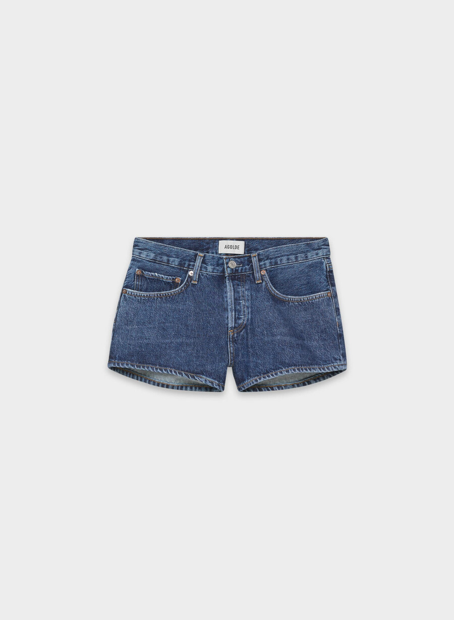 agolde low rise parker jean short enamour