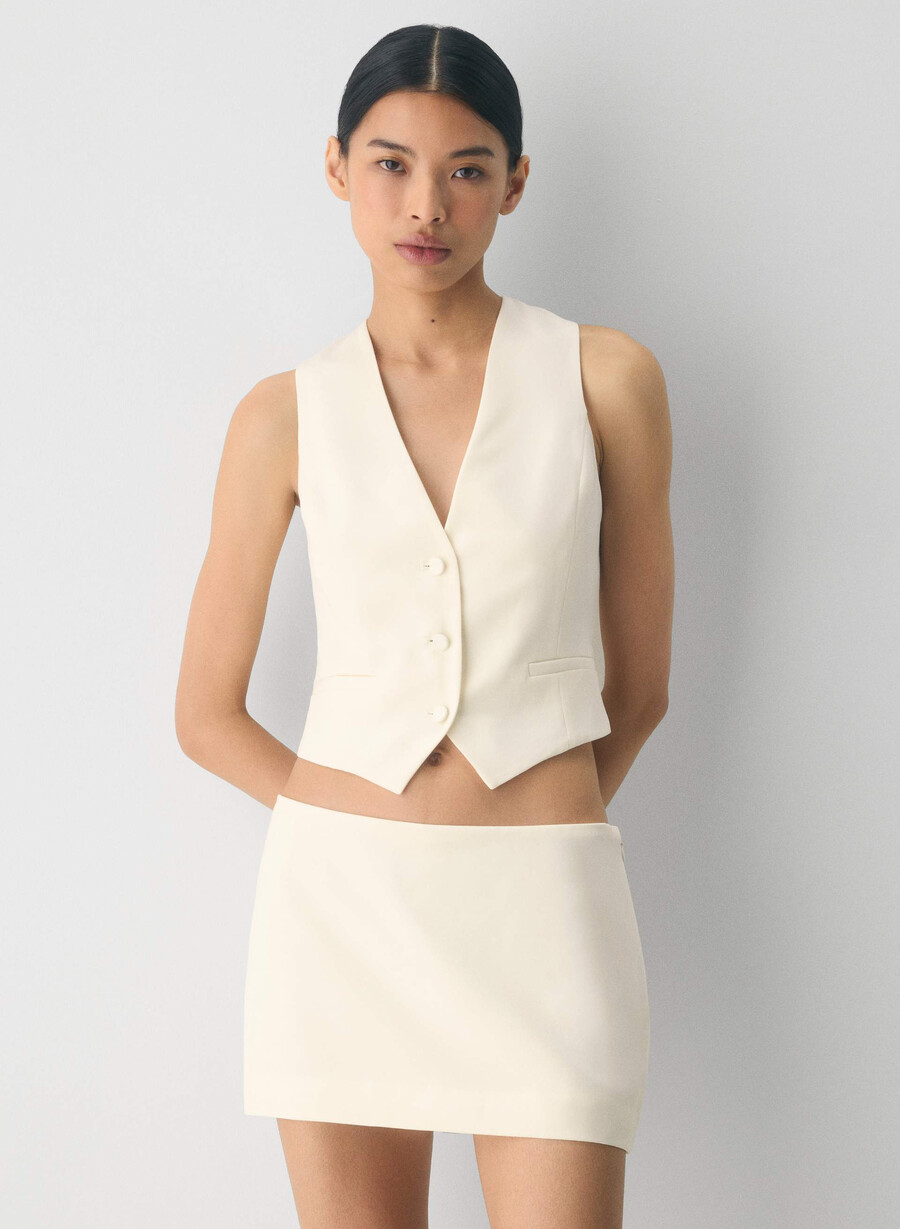 gilet in lana jordan betulla chiara