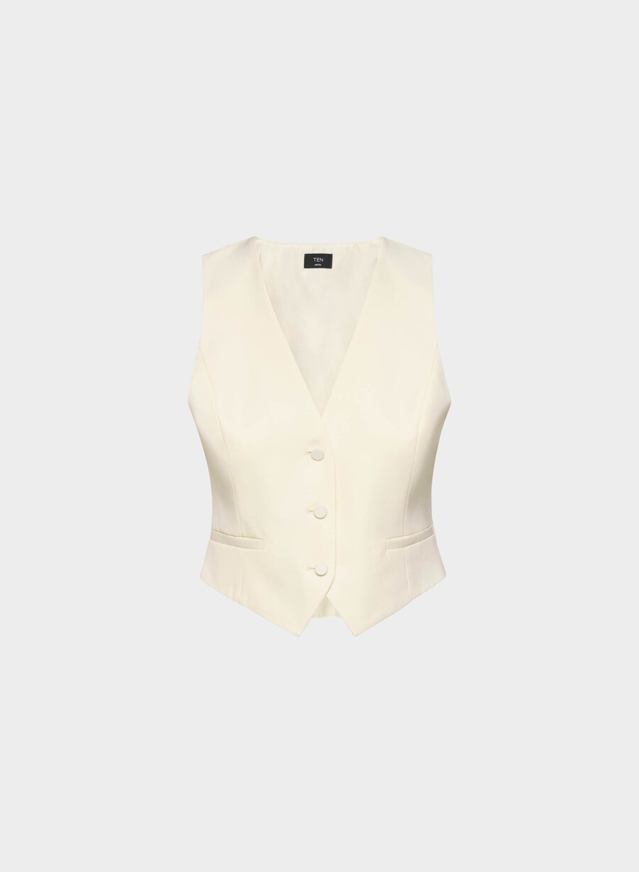 gilet in lana jordan betulla chiara