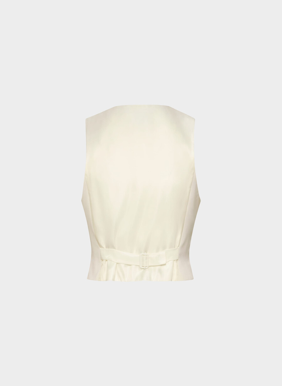 gilet in lana jordan betulla chiara