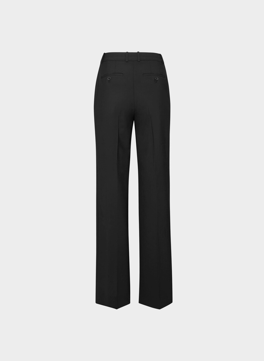 pantaloni in lana new agency nero