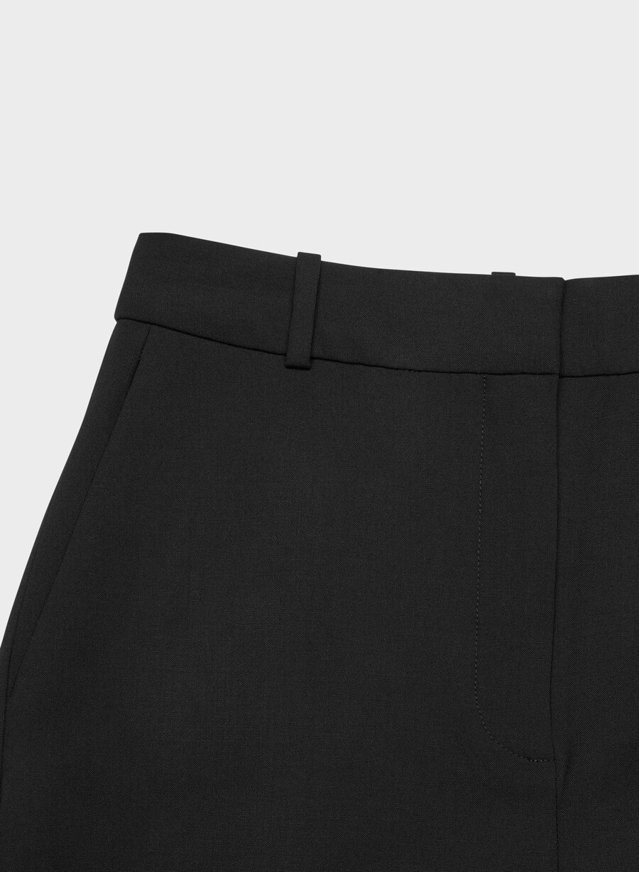pantaloni in lana new agency nero
